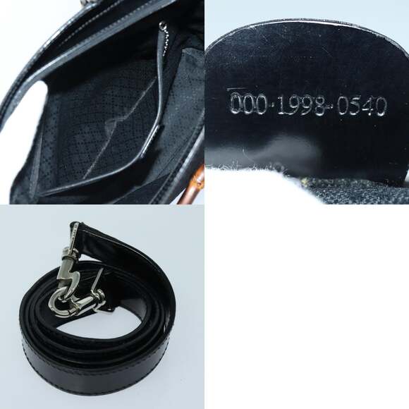 GUCCI Bamboo Hand Bag Canvas Black Gold 000 1998 000 1998 - Picture 13 of 13